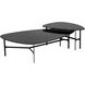 Kiernan 39.5 X 28 inch Black / Matte Black Side Table